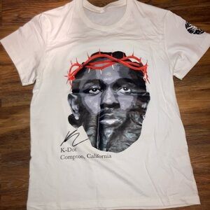 Kendrick Lamar White T-Shirt with Graphic Print